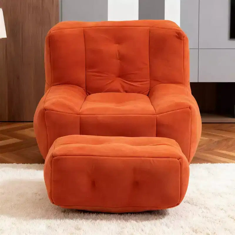 Pouf géant en mousse à mémoire de forme ultra-douce avec ottoman pour adultes, fauteuil moderne et confortable pour salon ou chambre à coucher