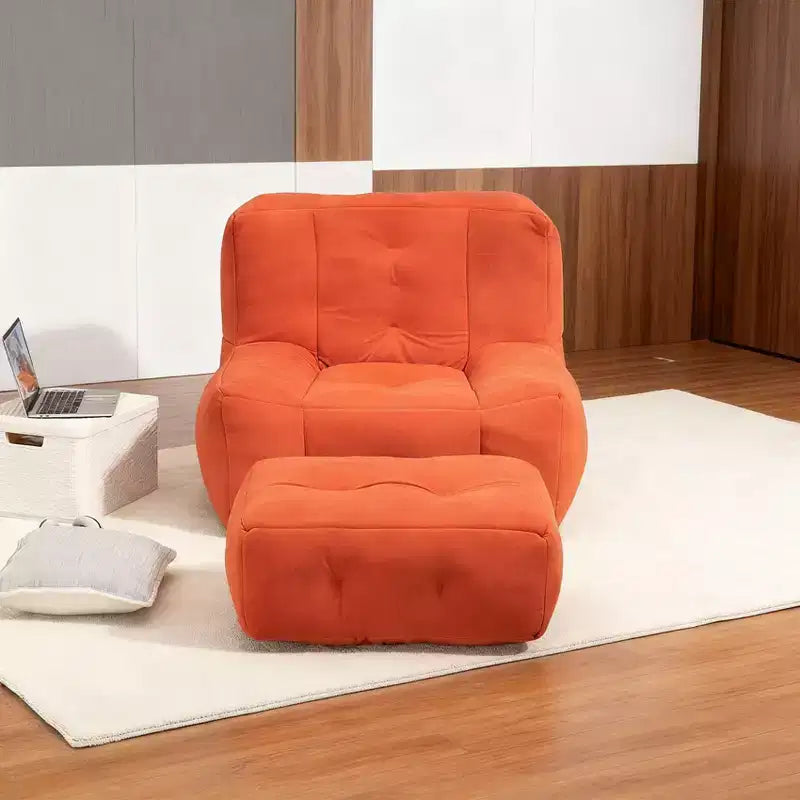 Pouf géant en mousse à mémoire de forme ultra-douce avec ottoman pour adultes, fauteuil moderne et confortable pour salon ou chambre à coucher