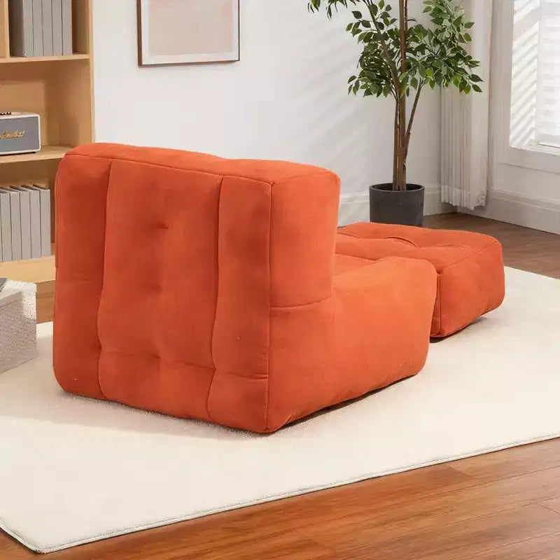 Pouf géant en mousse à mémoire de forme ultra-douce avec ottoman pour adultes, fauteuil moderne et confortable pour salon ou chambre à coucher