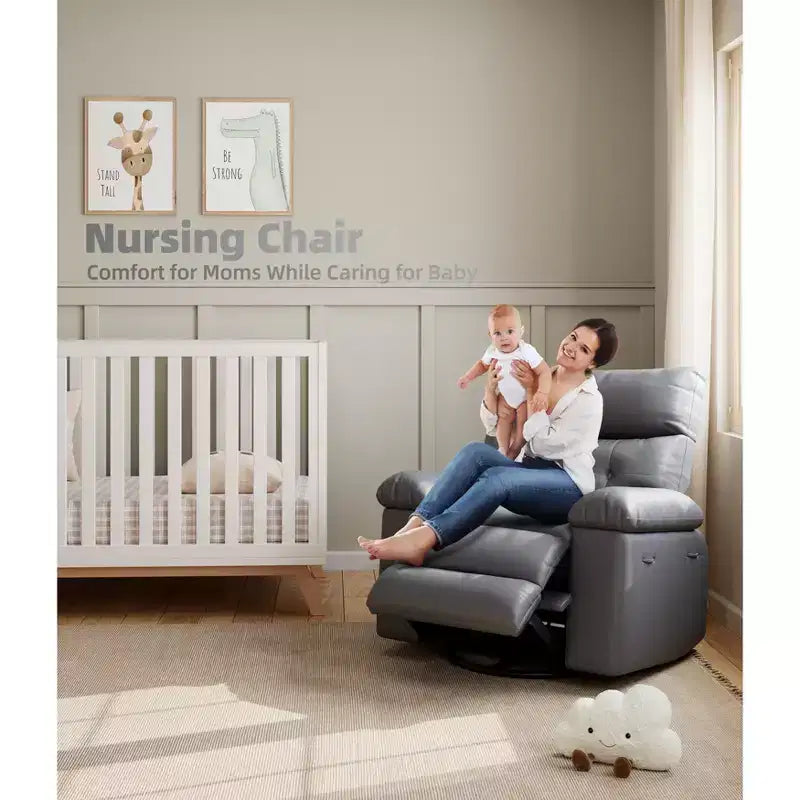 Fauteuil inclinable Acekool surdimensionné pour adultes, fauteuil inclinable manuel en cuir PU extra large, coussin en éponge 1,5 fois plus épais, fauteuil paresseux confortable