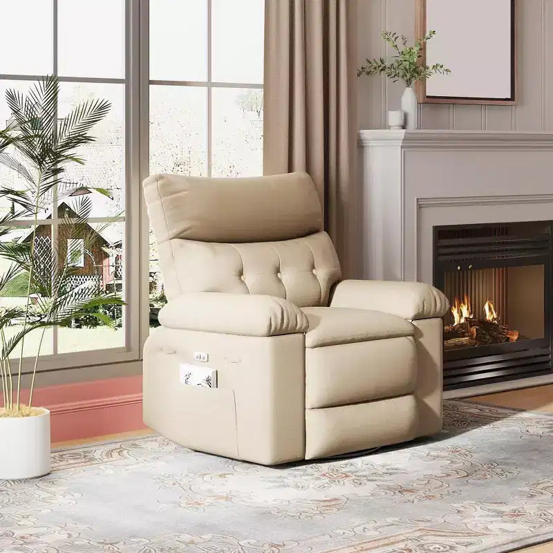 Fauteuil inclinable Acekool surdimensionné pour adultes, fauteuil inclinable manuel en cuir PU extra large, coussin en éponge 1,5 fois plus épais, fauteuil paresseux confortable