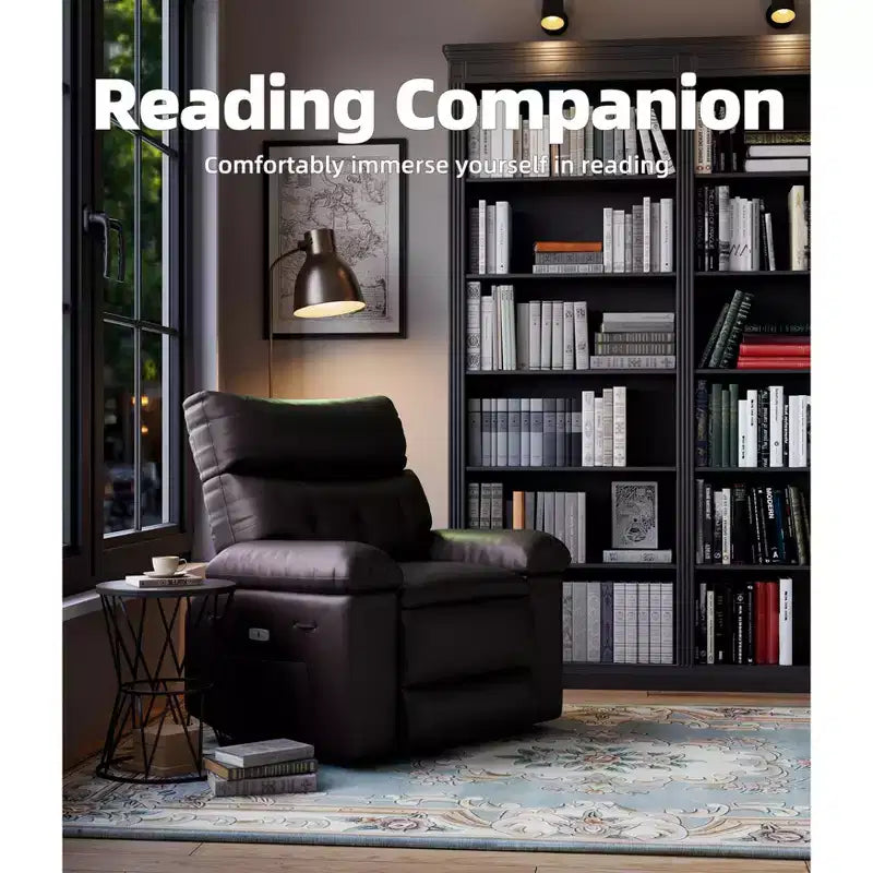 Fauteuil inclinable Acekool surdimensionné pour adultes, fauteuil inclinable manuel en cuir PU extra large, coussin en éponge 1,5 fois plus épais, fauteuil paresseux confortable