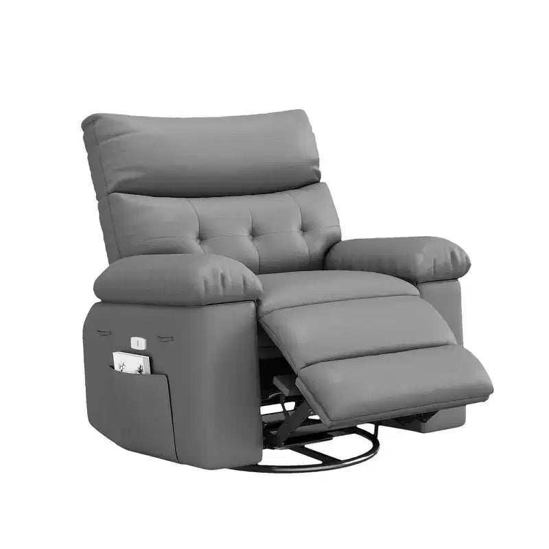 Fauteuil inclinable Acekool surdimensionné pour adultes, fauteuil inclinable manuel en cuir PU extra large, coussin en éponge 1,5 fois plus épais, fauteuil paresseux confortable