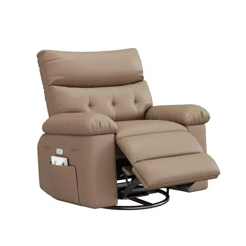 Fauteuil inclinable Acekool surdimensionné pour adultes, fauteuil inclinable manuel en cuir PU extra large, coussin en éponge 1,5 fois plus épais, fauteuil paresseux confortable