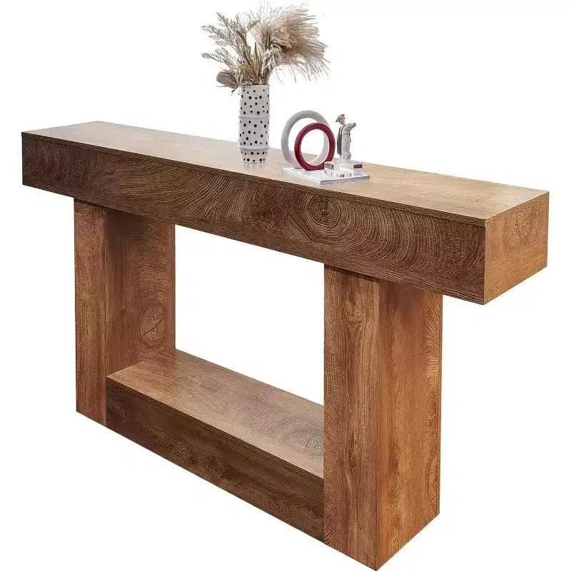 63 in Long Console Table for Entryway, Wood Rectangular Sofa Table Behind The Couch, Farmhouse Entryway Tables for Entrance, Hallway