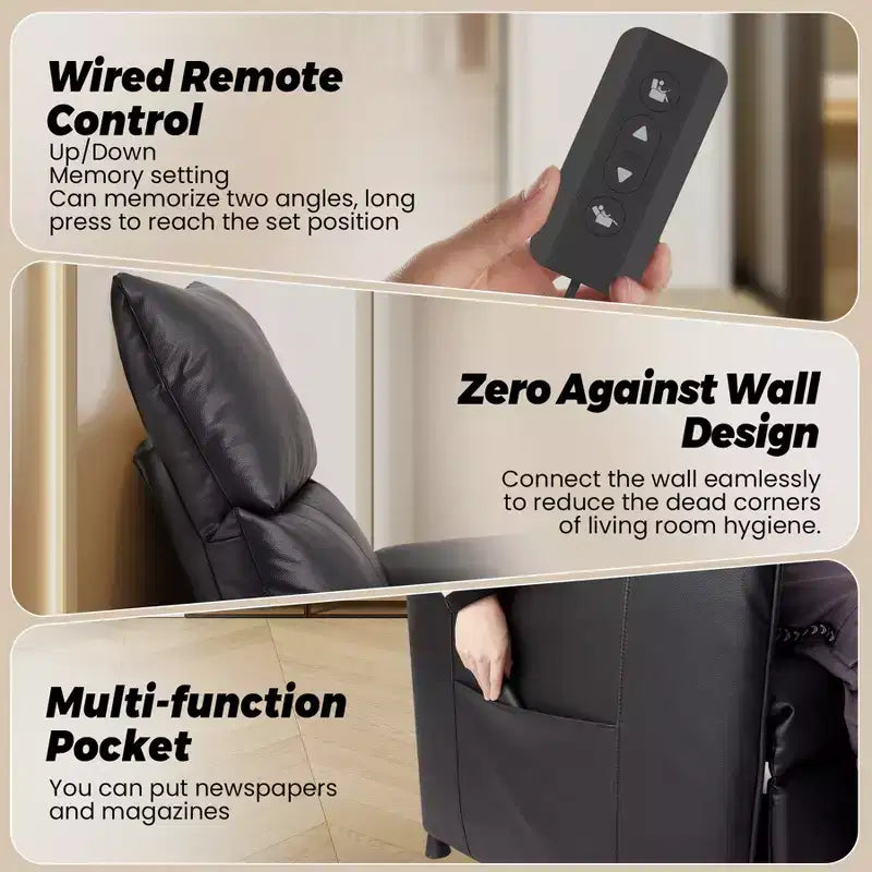 Fauteuil inclinable électrique Acekool avec massage et chauffage pour le salon ou le bureau