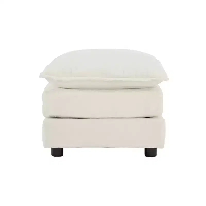 MAYEERTY Canapé sectionnel modulaire en forme de L surdimensionné, rembourré et confortable, avec pouf, pour salon, blanc