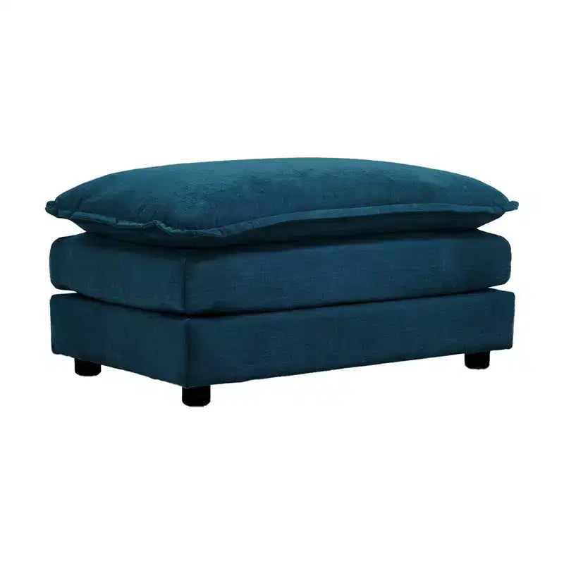 MAYEERTY Canapé sectionnel modulaire en forme de L surdimensionné à combinaison libre avec pouf réversible pour salon, bleu