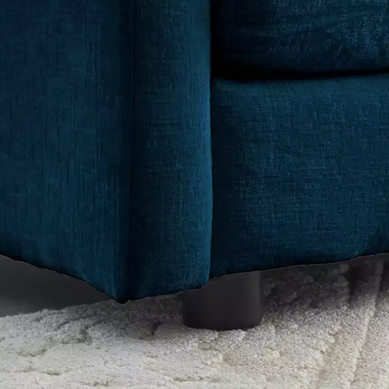 MAYEERTY Canapé sectionnel modulaire en forme de L surdimensionné à combinaison libre avec pouf réversible pour salon, bleu