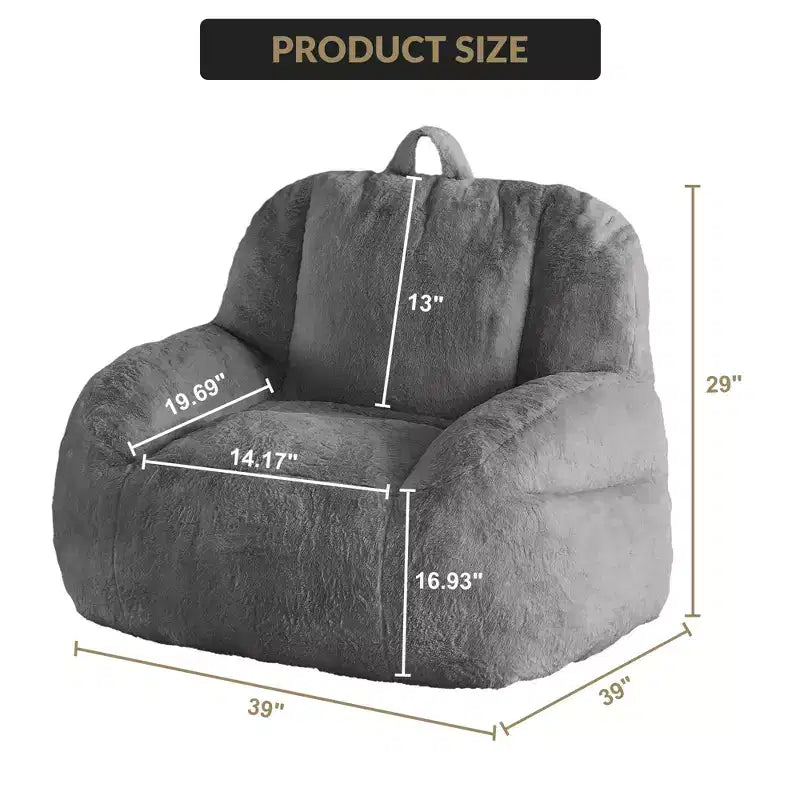 Grand canapé pouf en similicuir - pouf adulte avec rembourrage et poignées - parfait pour le salon - très confortable.
