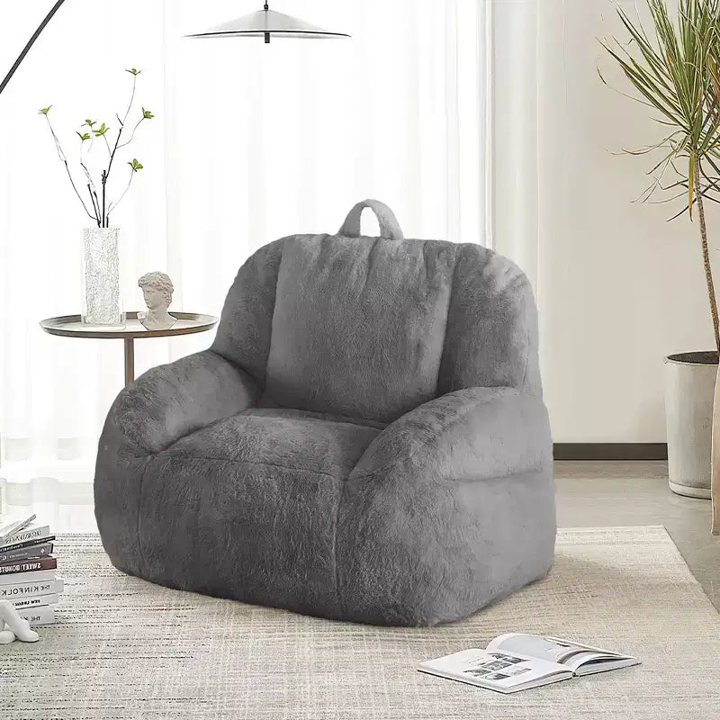 Grand canapé pouf en similicuir - pouf adulte avec rembourrage et poignées - parfait pour le salon - très confortable.