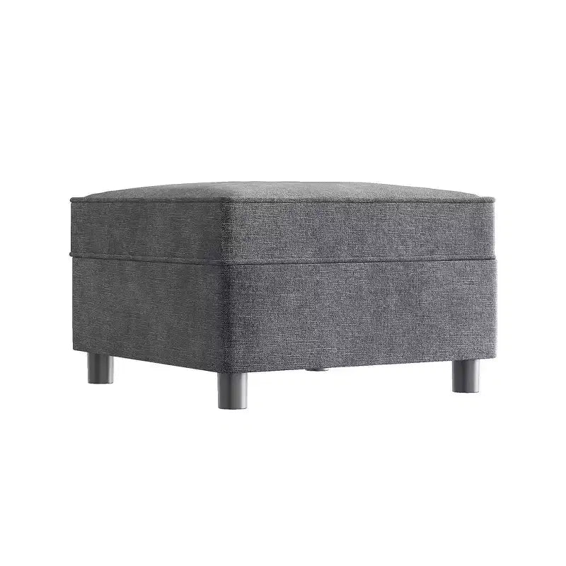 Module de rangement en chenille de 67 cm pour canapé sectionnel, module pouf carré pour canapé-lit sectionnel, pour canapé de salon, gris foncé, gris