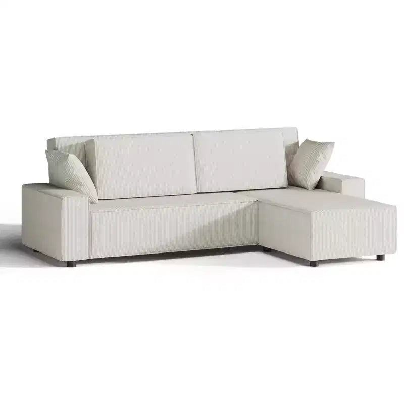 Canapé modulable 96 places, canapé d'angle moderne en velours côtelé avec pouf mobile, canapé sectionnel pour salon, chambre à coucher
