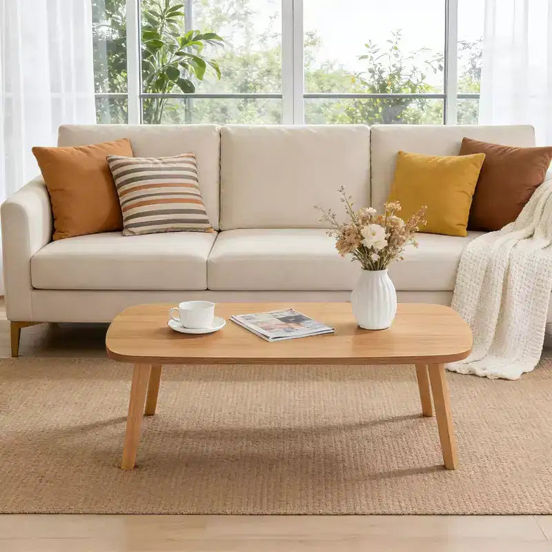Table basse pliante en bois avec pieds pliables, bureau bas pour petits espaces