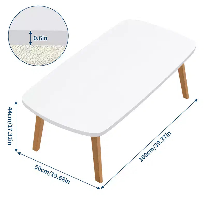 Table basse pliante en bois avec pieds pliables, bureau bas pour petits espaces