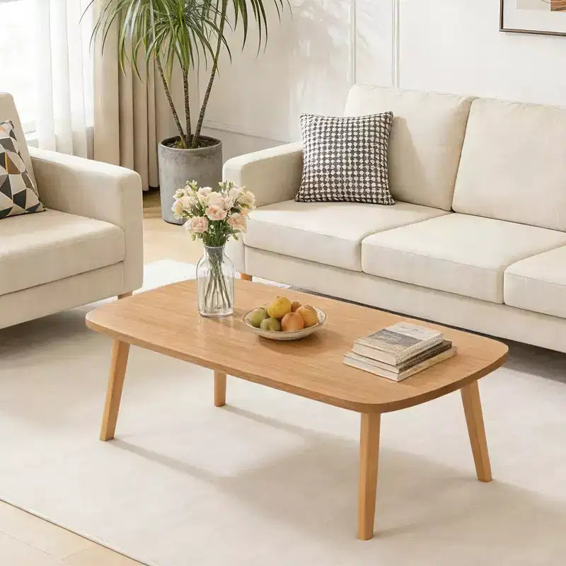 Table basse pliante en bois avec pieds pliables, bureau bas pour petits espaces