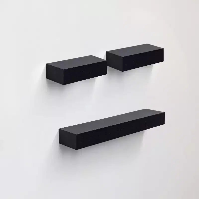 Étagères flottantes murales en bois avec supports invisibles pour salle de bain, chambre, salon, cuisine, multicolore