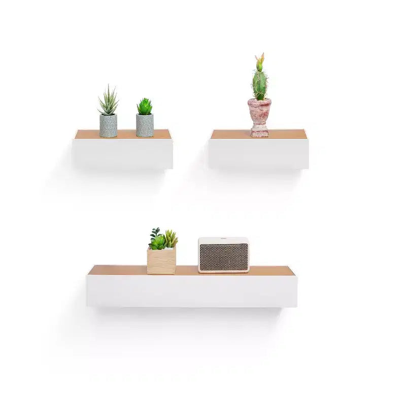 Étagères flottantes murales en bois avec supports invisibles pour salle de bain, chambre, salon, cuisine, multicolore