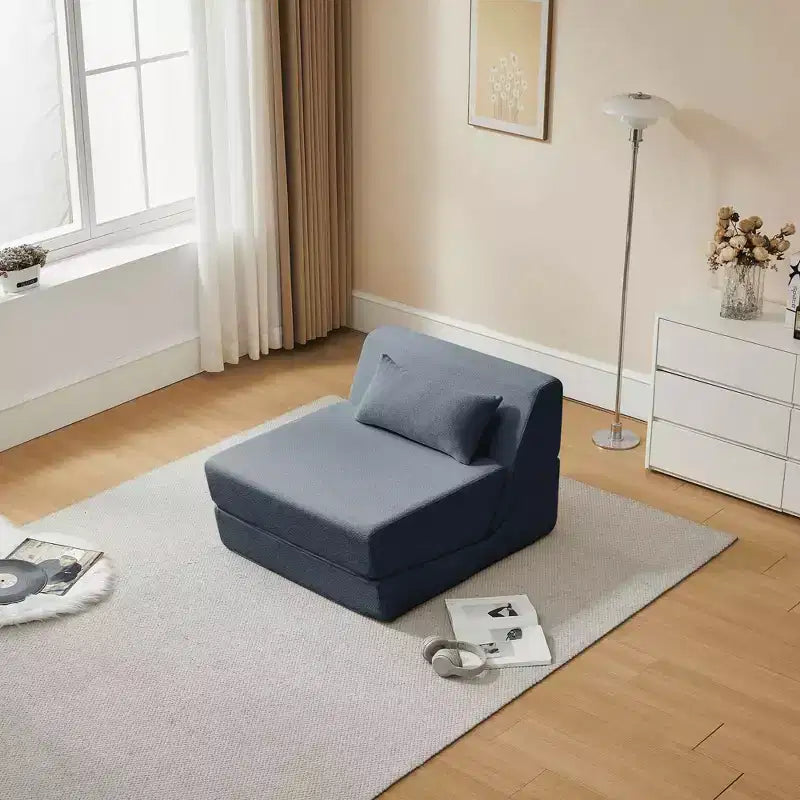 MAYEERTY Fauteuil convertible 2-en-1 en laine d'alpaga, canapé-lit peu encombrant pour petits espaces, salon, dortoir, appartement