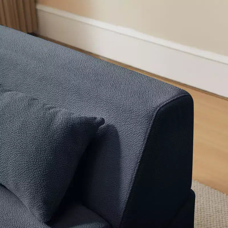 MAYEERTY Fauteuil convertible 2-en-1 en laine d'alpaga, canapé-lit peu encombrant pour petits espaces, salon, dortoir, appartement