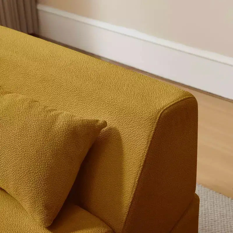 MAYEERTY Fauteuil convertible 2-en-1 en laine d'alpaga, canapé-lit peu encombrant pour petits espaces, salon, dortoir, appartement