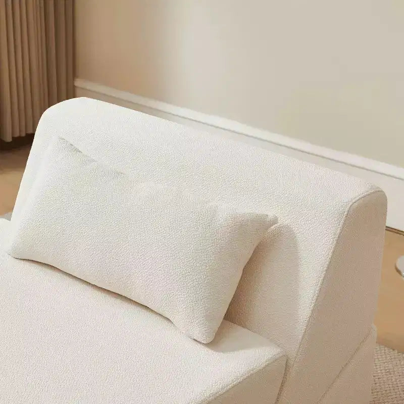 MAYEERTY Fauteuil convertible 2-en-1 en laine d'alpaga, canapé-lit peu encombrant pour petits espaces, salon, dortoir, appartement