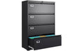 DEXYLLO 4 Drawer Lateral File Cabinet with Lock, Metal Filing Cabinets for Home Office
