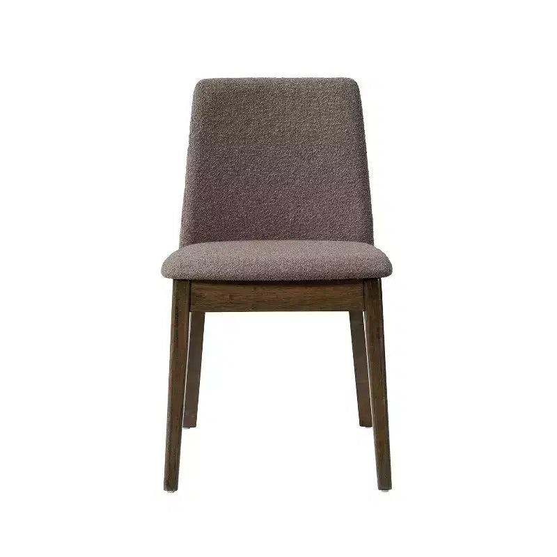 Chaises de salle à manger, chaises d'appoint sans accoudoirs en bois d'hévéa avec assise rembourrée - Lot de 2