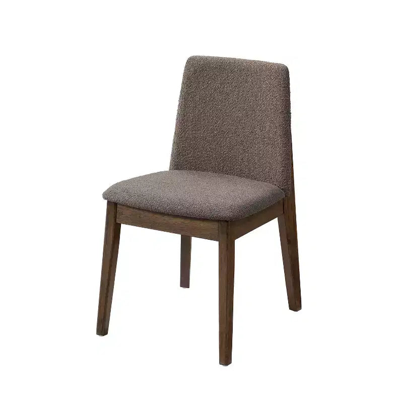 Chaises de salle à manger, chaises d'appoint sans accoudoirs en bois d'hévéa avec assise rembourrée - Lot de 2