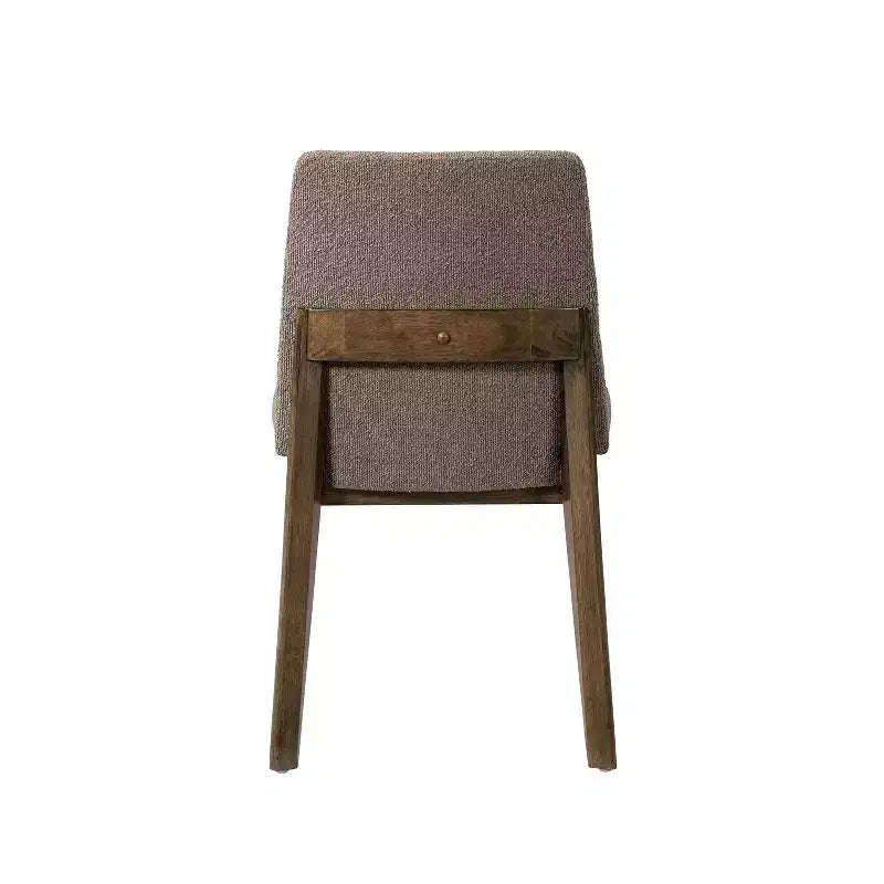 Chaises de salle à manger, chaises d'appoint sans accoudoirs en bois d'hévéa avec assise rembourrée - Lot de 2