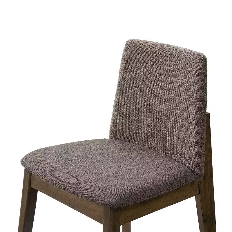 Chaises de salle à manger, chaises d'appoint sans accoudoirs en bois d'hévéa avec assise rembourrée - Lot de 2