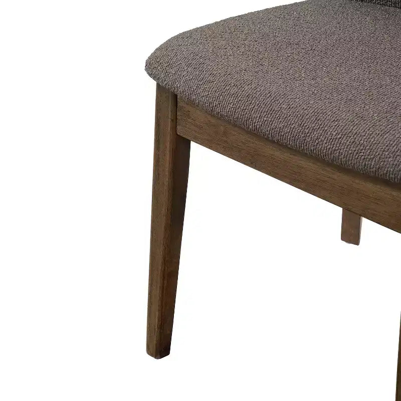 Chaises de salle à manger, chaises d'appoint sans accoudoirs en bois d'hévéa avec assise rembourrée - Lot de 2