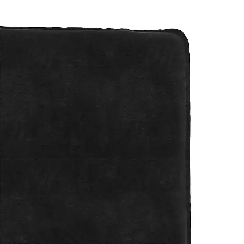 Chaise de salle à manger XL, lot de 4, velours noir, contreplaqué, métal