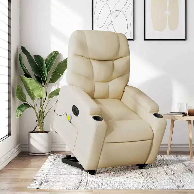 Fauteuil inclinable de massage XL sur pied gris clair