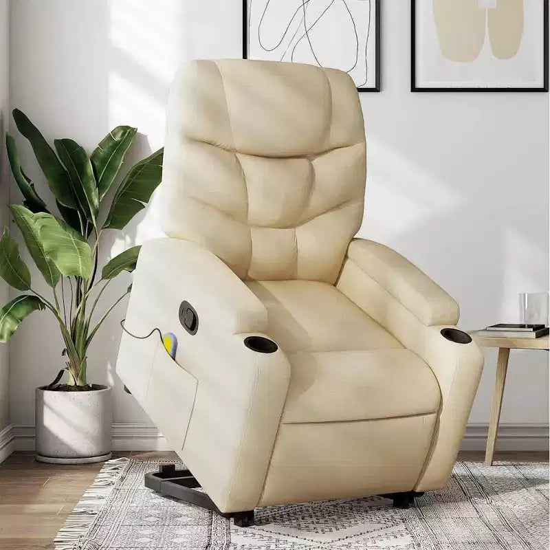 Fauteuil inclinable de massage XL sur pied gris clair