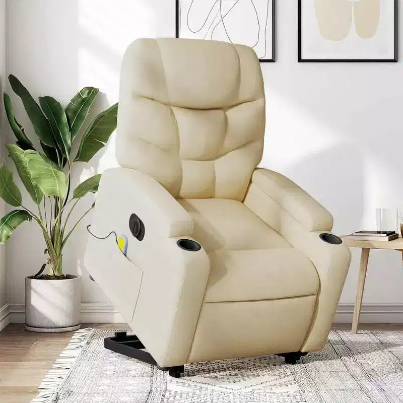 Fauteuil inclinable de massage XL sur pied gris clair