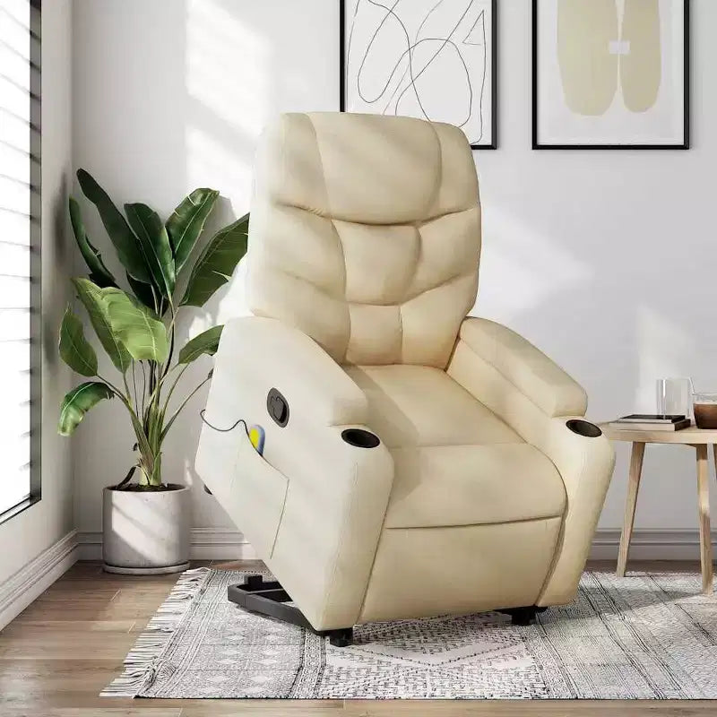 Fauteuil inclinable de massage XL sur pied gris clair