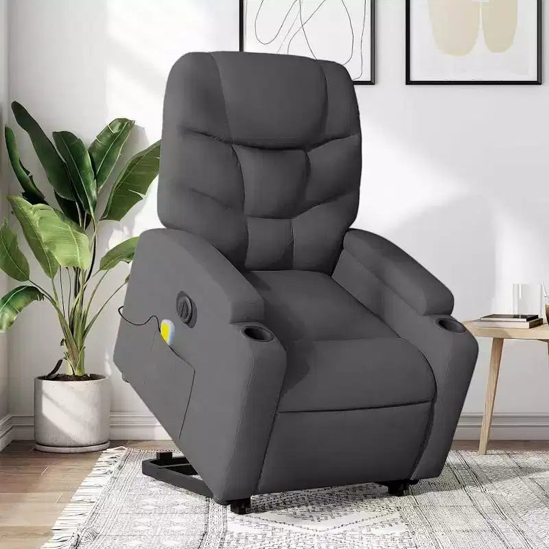 Fauteuil inclinable de massage XL sur pied gris clair