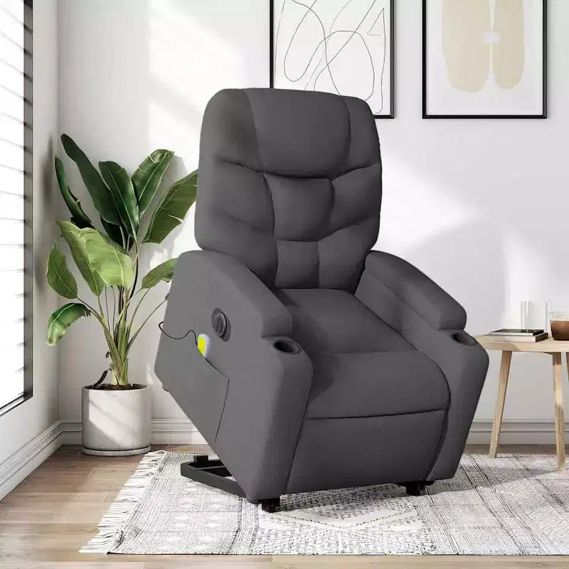 Fauteuil inclinable de massage XL sur pied gris clair