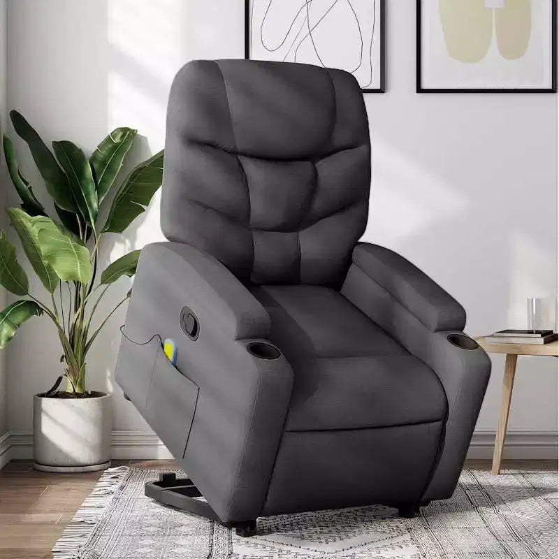 Fauteuil inclinable de massage XL sur pied gris clair