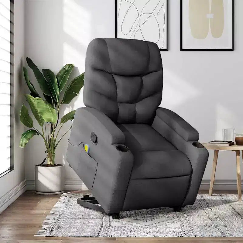 Fauteuil inclinable de massage XL sur pied gris clair