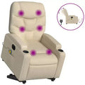 Fauteuil inclinable de massage XL sur pied gris clair