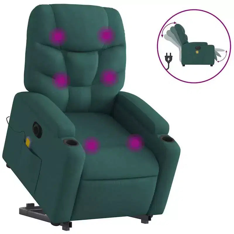 Fauteuil inclinable de massage XL sur pied gris clair