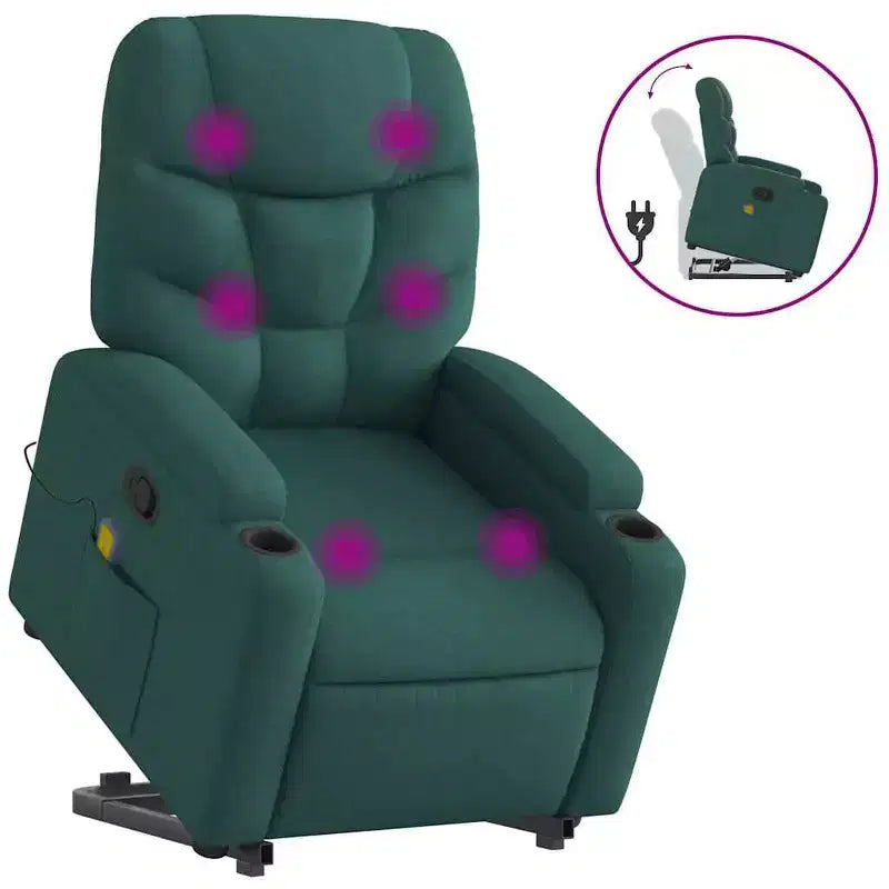 Fauteuil inclinable de massage XL sur pied gris clair