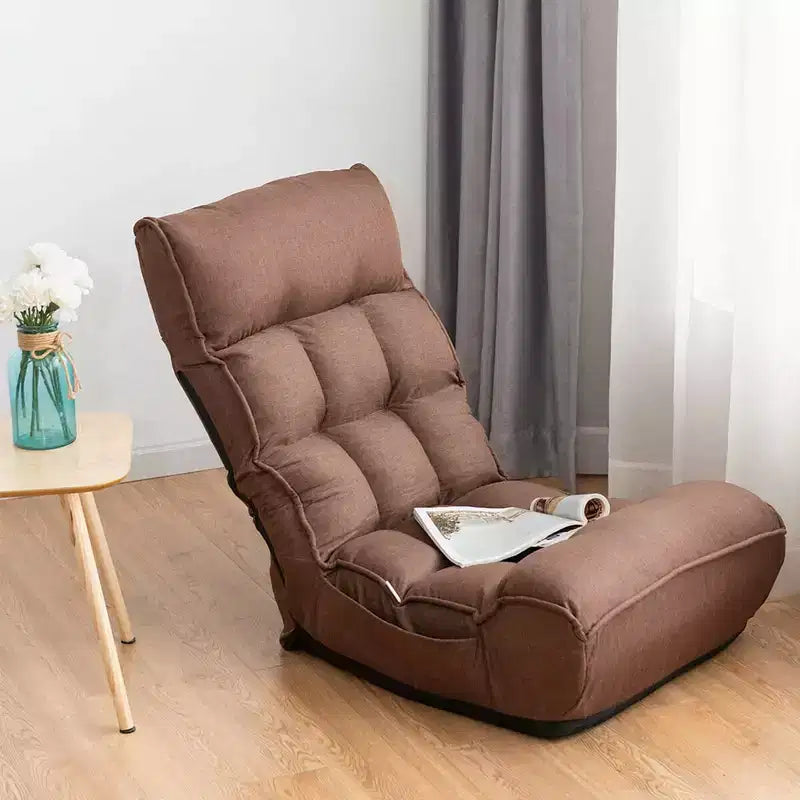 Fauteuil de sol pliant Costway 4 positions avec dossier et appuie-tête réglables