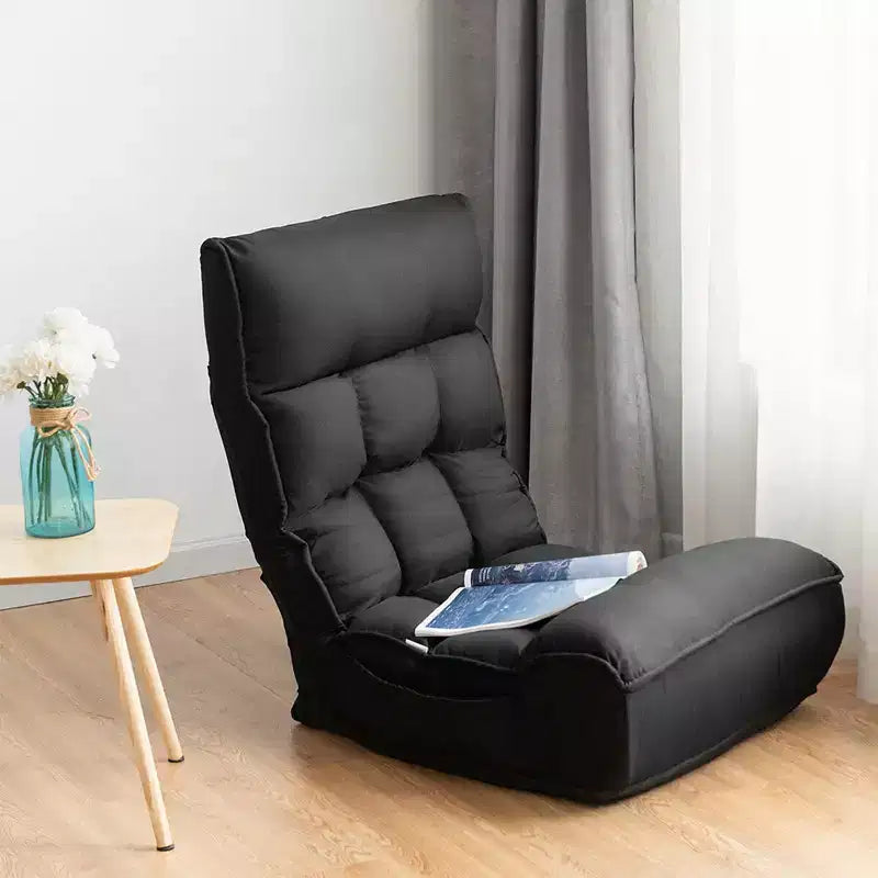 Fauteuil de sol pliant Costway 4 positions avec dossier et appuie-tête réglables
