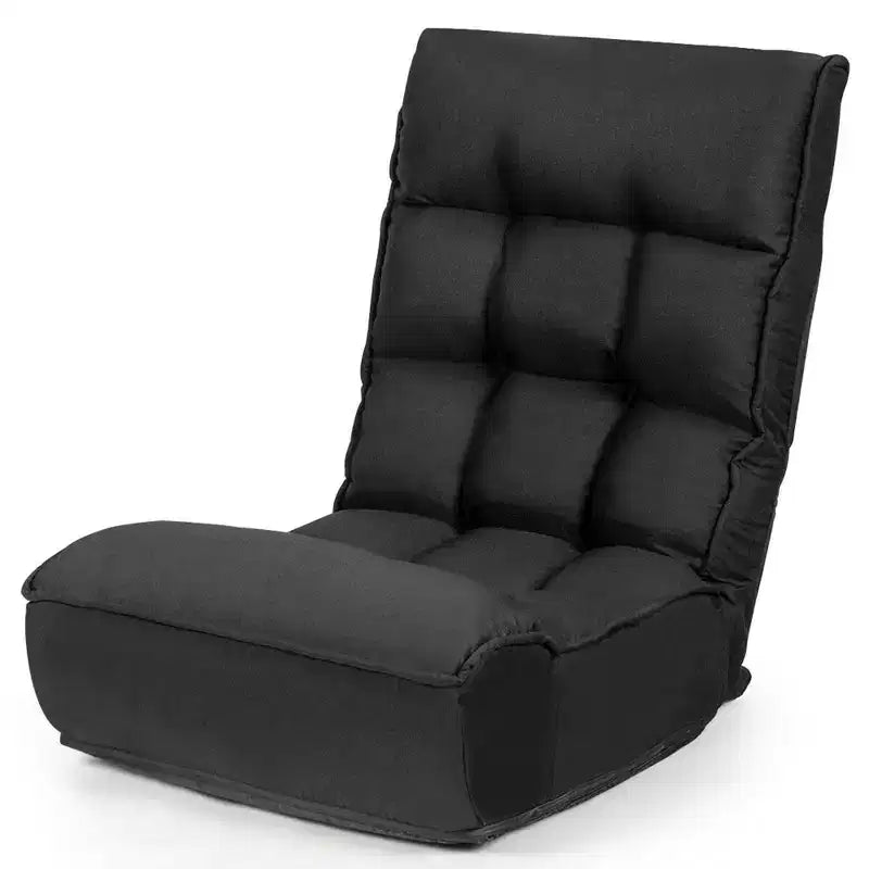 Fauteuil de sol pliant Costway 4 positions avec dossier et appuie-tête réglables