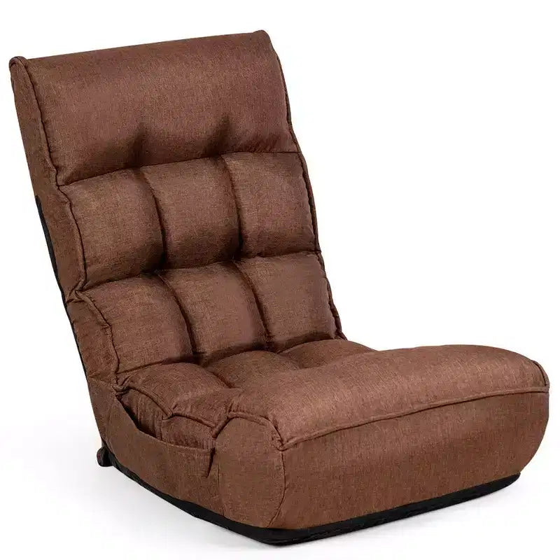 Fauteuil de sol pliant Costway 4 positions avec dossier et appuie-tête réglables