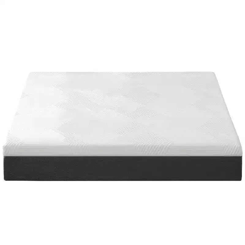 Matelas en mousse à mémoire de forme au gel rafraîchissant de 25 cm, blanc, toucher moyen, sans fibre de verre, matériau certifié sûr